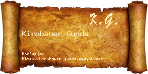 Kirnbauer Gunda névjegykártya